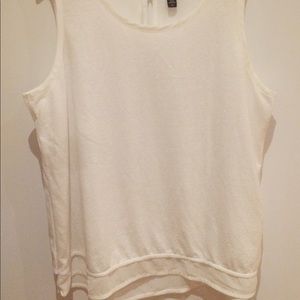White Gap Tank Blouse